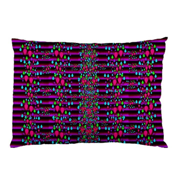 Raining Rain And Mermaid Shells Pop Art Pillow Case