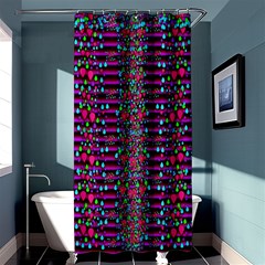 Raining Rain And Mermaid Shells Pop Art Shower Curtain 36  X 72  (stall)  by pepitasart