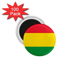 Rasta Colors Red Yellow Gld Green Stripes Pattern Ethiopia 1 75  Magnets (100 Pack)  by yoursparklingshop