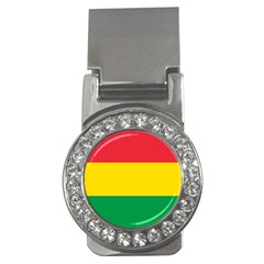 Rasta Colors Red Yellow Gld Green Stripes Pattern Ethiopia Money Clips (cz)  by yoursparklingshop