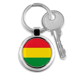 Rasta Colors Red Yellow Gld Green Stripes Pattern Ethiopia Key Chains (round)  by yoursparklingshop