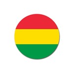 Rasta Colors Red Yellow Gld Green Stripes Pattern Ethiopia Magnet 3  (Round) Front