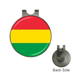 Rasta Colors Red Yellow Gld Green Stripes Pattern Ethiopia Hat Clips With Golf Markers by yoursparklingshop