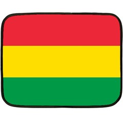 Rasta Colors Red Yellow Gld Green Stripes Pattern Ethiopia Fleece Blanket (mini) by yoursparklingshop