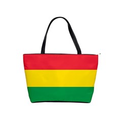 Rasta Colors Red Yellow Gld Green Stripes Pattern Ethiopia Shoulder Handbags by yoursparklingshop