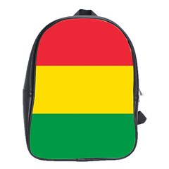 Rasta Colors Red Yellow Gld Green Stripes Pattern Ethiopia School Bags(large)  by yoursparklingshop