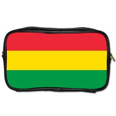 Rasta Colors Red Yellow Gld Green Stripes Pattern Ethiopia Toiletries Bags by yoursparklingshop