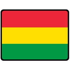 Rasta Colors Red Yellow Gld Green Stripes Pattern Ethiopia Double Sided Fleece Blanket (large)  by yoursparklingshop