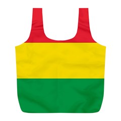 Rasta Colors Red Yellow Gld Green Stripes Pattern Ethiopia Full Print Recycle Bags (l)  by yoursparklingshop