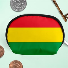 Rasta Colors Red Yellow Gld Green Stripes Pattern Ethiopia Accessory Pouches (medium)  by yoursparklingshop