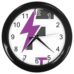 Original Logos 2017 Feb 5529 58abaecc49c40 (1) Wall Clocks (black) by FlashyThread