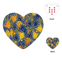 Floral Pattern Background Playing Cards (heart)  by Simbadda