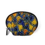 Floral Pattern Background Accessory Pouches (Small)  Back