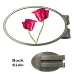 Red Roses Photo Money Clips (Oval)  Front