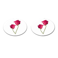 Red Roses Photo Cufflinks (oval) by dflcprints