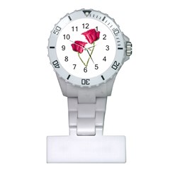 Red Roses Photo Plastic Nurses Watch