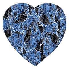 Floral Pattern Background Seamless Jigsaw Puzzle (heart) by Simbadda