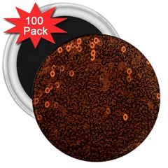 Brown Sequins Background 3  Magnets (100 Pack) by Simbadda