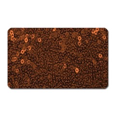 Brown Sequins Background Magnet (rectangular) by Simbadda