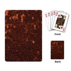 Brown Sequins Background Playing Card by Simbadda