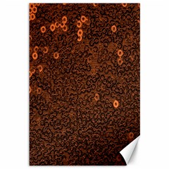 Brown Sequins Background Canvas 12  X 18   by Simbadda