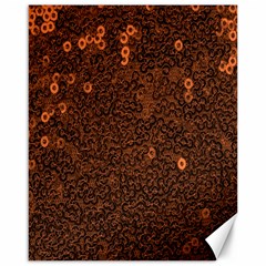 Brown Sequins Background Canvas 16  X 20   by Simbadda