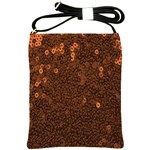 Brown Sequins Background Shoulder Sling Bags Front