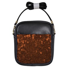 Brown Sequins Background Girls Sling Bags by Simbadda