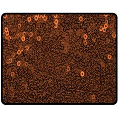 Brown Sequins Background Fleece Blanket (medium)  by Simbadda