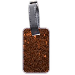 Brown Sequins Background Luggage Tags (two Sides) by Simbadda