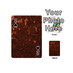 Brown Sequins Background Playing Cards 54 (mini)  by Simbadda