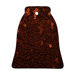 Brown Sequins Background Ornament (bell) by Simbadda