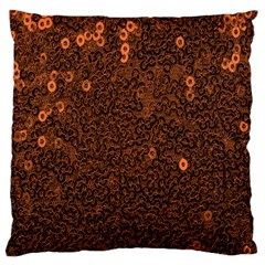 Brown Sequins Background Large Cushion Case (one Side) by Simbadda