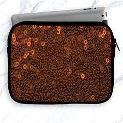 Brown Sequins Background Apple Ipad 2/3/4 Zipper Cases by Simbadda