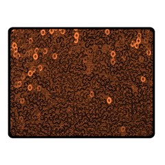 Brown Sequins Background Double Sided Fleece Blanket (small)  by Simbadda