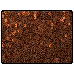 Brown Sequins Background Double Sided Fleece Blanket (large)  by Simbadda