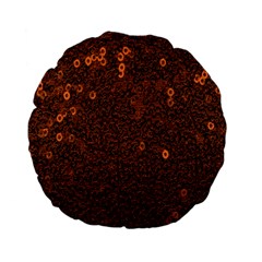 Brown Sequins Background Standard 15  Premium Flano Round Cushions by Simbadda