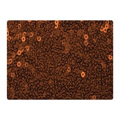 Brown Sequins Background Double Sided Flano Blanket (mini)  by Simbadda