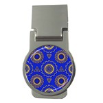 Abstract Mandala Seamless Pattern Money Clips (Round)  Front