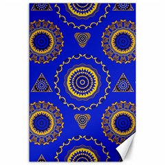 Abstract Mandala Seamless Pattern Canvas 24  X 36  by Simbadda