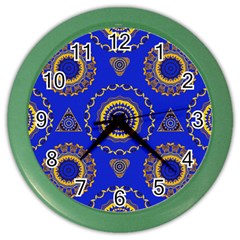 Abstract Mandala Seamless Pattern Color Wall Clocks by Simbadda