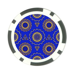 Abstract Mandala Seamless Pattern Poker Chip Card Guard by Simbadda