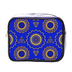 Abstract Mandala Seamless Pattern Mini Toiletries Bags by Simbadda