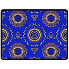 Abstract Mandala Seamless Pattern Fleece Blanket (large)  by Simbadda