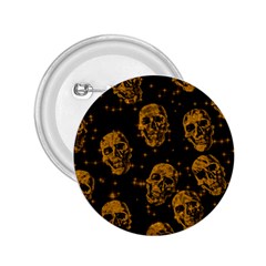 Sparkling Glitter Skulls Golden 2 25  Buttons by ImpressiveMoments