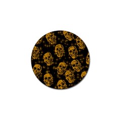 Sparkling Glitter Skulls Golden Golf Ball Marker (4 Pack) by ImpressiveMoments