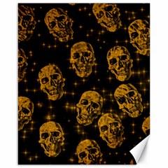 Sparkling Glitter Skulls Golden Canvas 16  X 20   by ImpressiveMoments