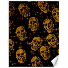 Sparkling Glitter Skulls Golden Canvas 18  X 24   by ImpressiveMoments