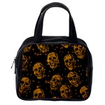 Sparkling Glitter Skulls Golden Classic Handbags (One Side) Front