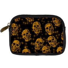 Sparkling Glitter Skulls Golden Digital Camera Cases by ImpressiveMoments